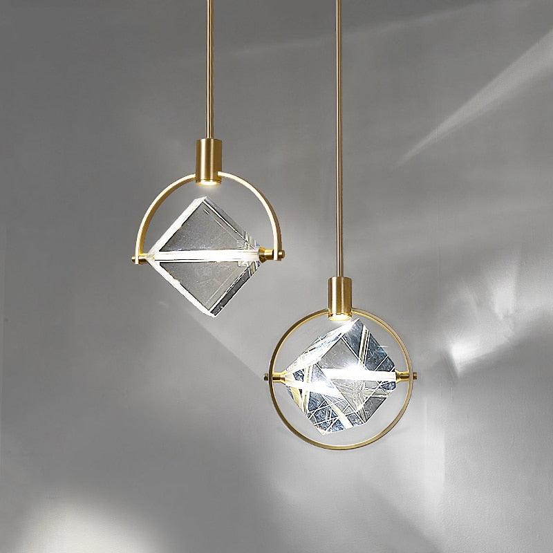 Modern LED Simple Crystal Pendant Lamp - Galastellar