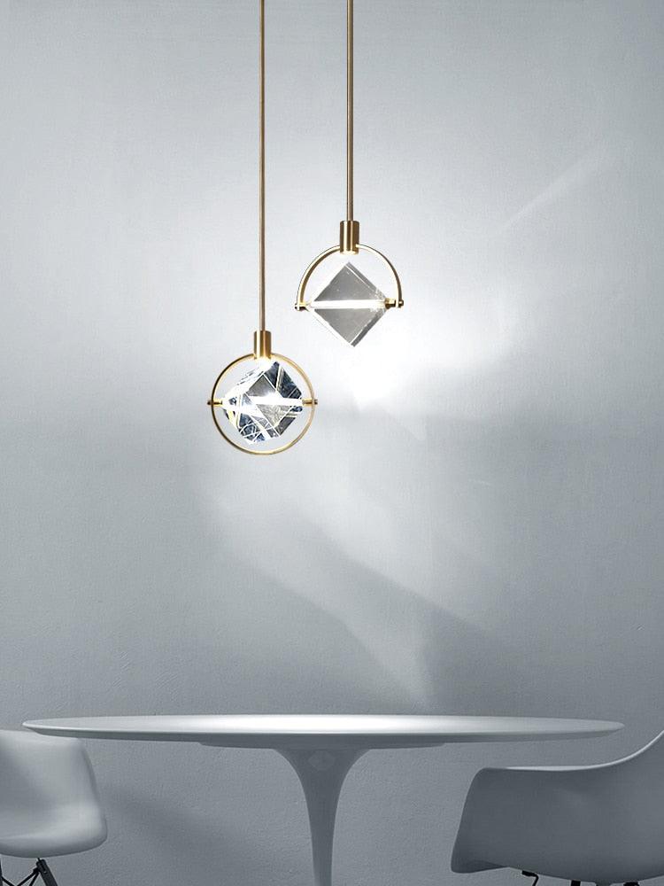 Modern LED Simple Crystal Pendant Lamp - Galastellar