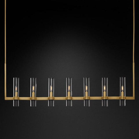 Modern Luxury LED Brass Bar Chandelier - Galastellar Modern Luxury LED Brass Bar Chandelier - Galastellar