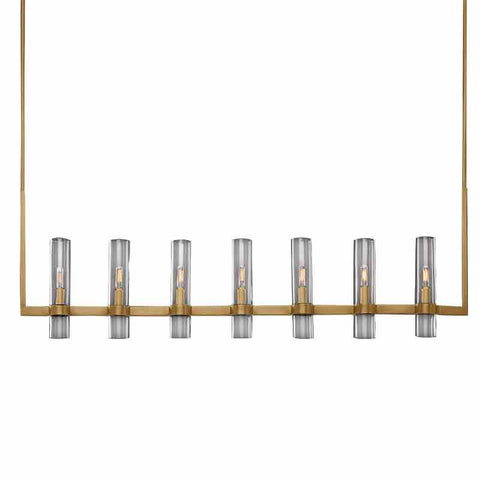 Modern Luxury LED Brass Bar Chandelier - Galastellar Modern Luxury LED Brass Bar Chandelier - Galastellar