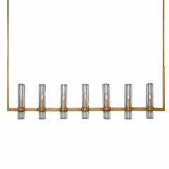 Modern Luxury LED Brass Bar Chandelier - Galastellar