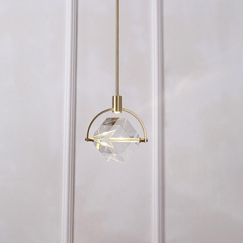 Modern Minimalist Crystal Pendant Lamp - Galastellar