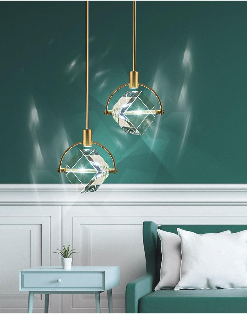 Modern Minimalist Crystal Pendant Lamp - Galastellar