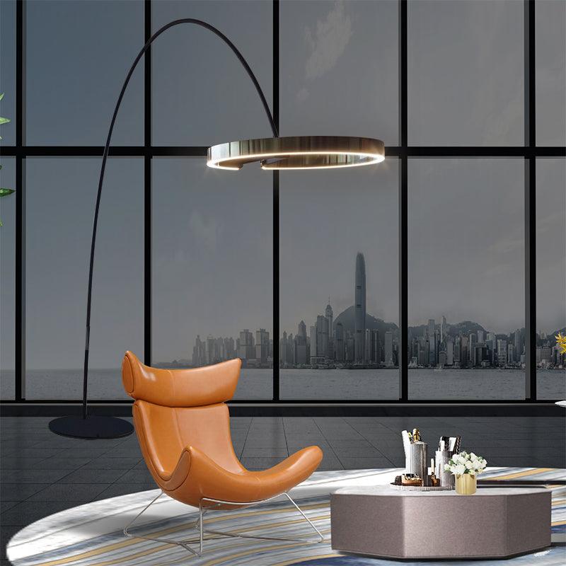 Modern Minimalist Round LED Floor Lamp - Galastellar