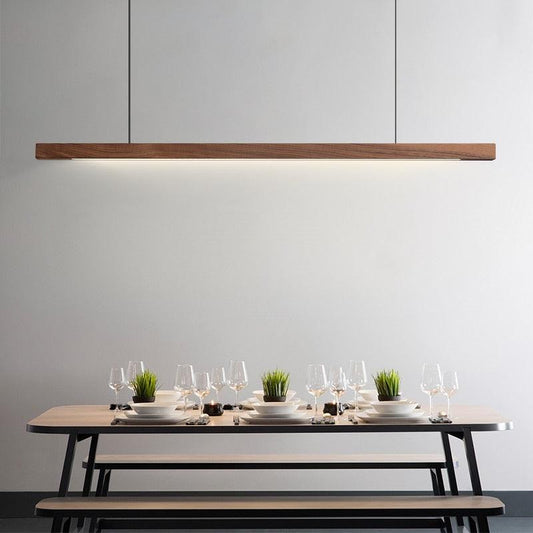 Modern Minimalist Style Walnut Hanging Lamp - Galastellar