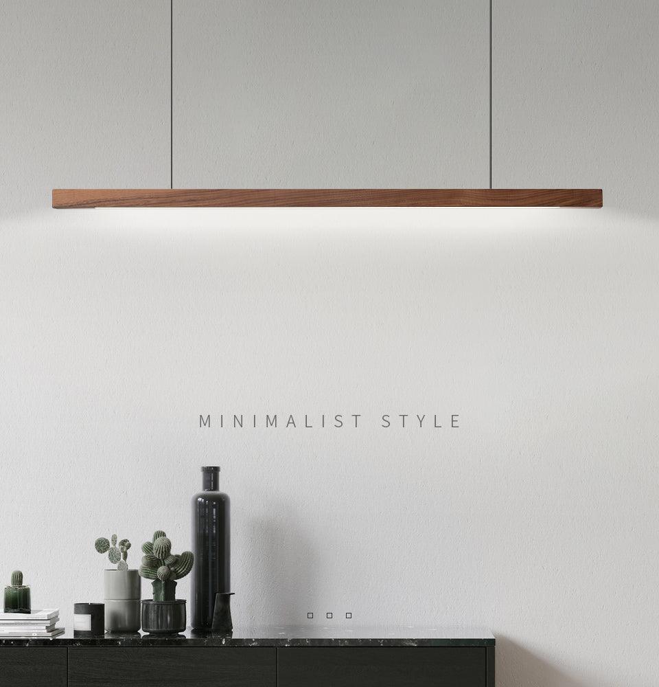 Modern Minimalist Style Walnut Hanging Lamp - Galastellar