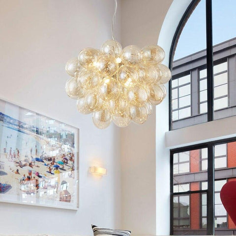 Modern Simple LED Glass Bubble Chandelier - Galastellar Modern Simple LED Glass Bubble Chandelier - Galastellar