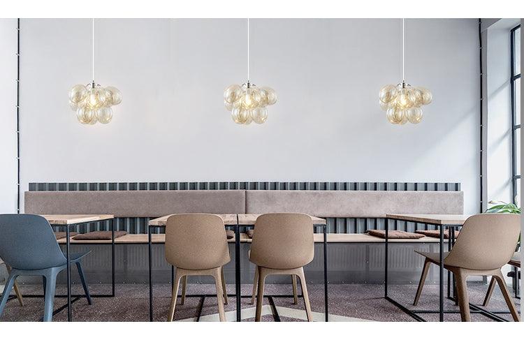 Modern Simple LED Glass Bubble Chandelier - Galastellar