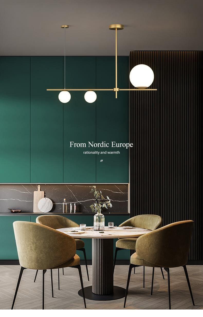 Nordic Art Deco Brass Pendant Lamp - Galastellar