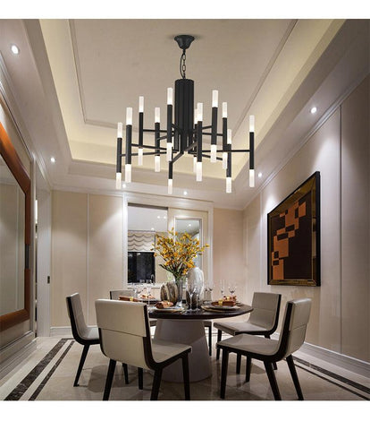 Nordic Creative Vertical Strip LED Chandelier - Galastellar Nordic Creative Vertical Strip LED Chandelier - Galastellar