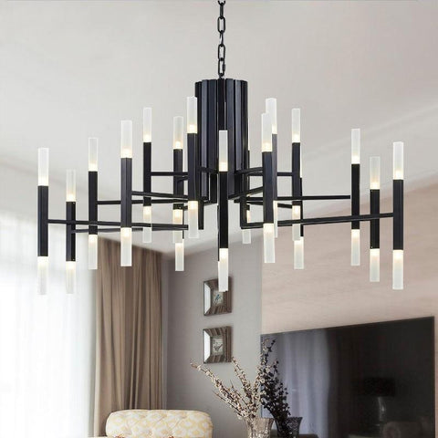 Nordic Creative Vertical Strip LED Chandelier - Galastellar Nordic Creative Vertical Strip LED Chandelier - Galastellar
