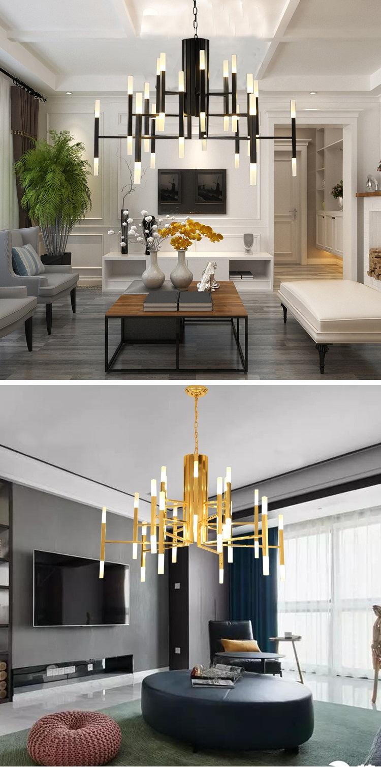 Nordic Creative Vertical Strip LED Chandelier - Galastellar