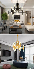 Nordic Creative Vertical Strip LED Chandelier - Galastellar