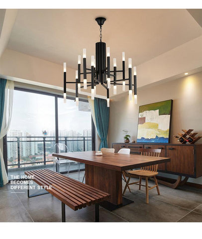 Nordic Creative Vertical Strip LED Chandelier - Galastellar Nordic Creative Vertical Strip LED Chandelier - Galastellar