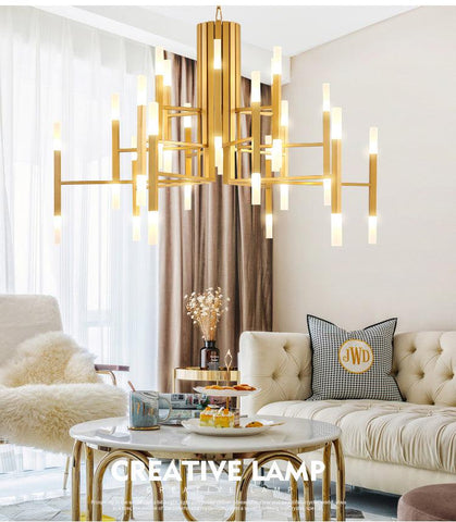 Nordic Creative Vertical Strip LED Chandelier - Galastellar Nordic Creative Vertical Strip LED Chandelier - Galastellar