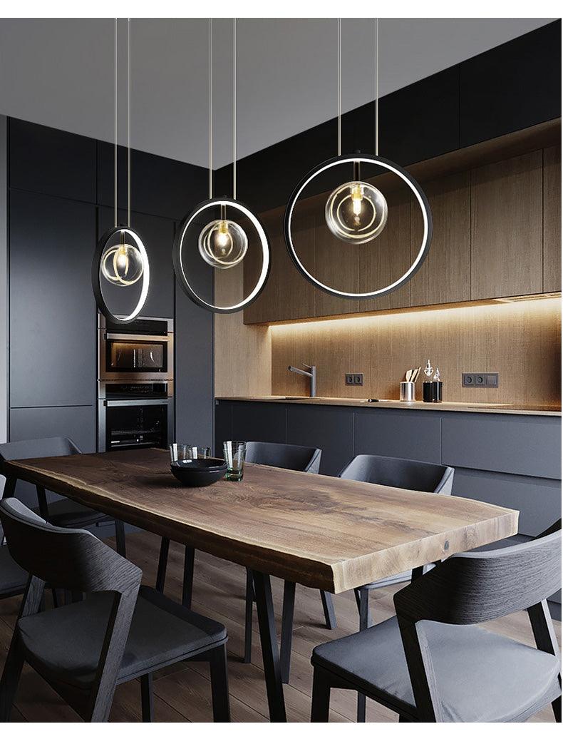 Nordic Glass Bubble Circular Pendant Lamps - Galastellar