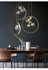 Nordic Glass Bubble Circular Pendant Lamps - Galastellar