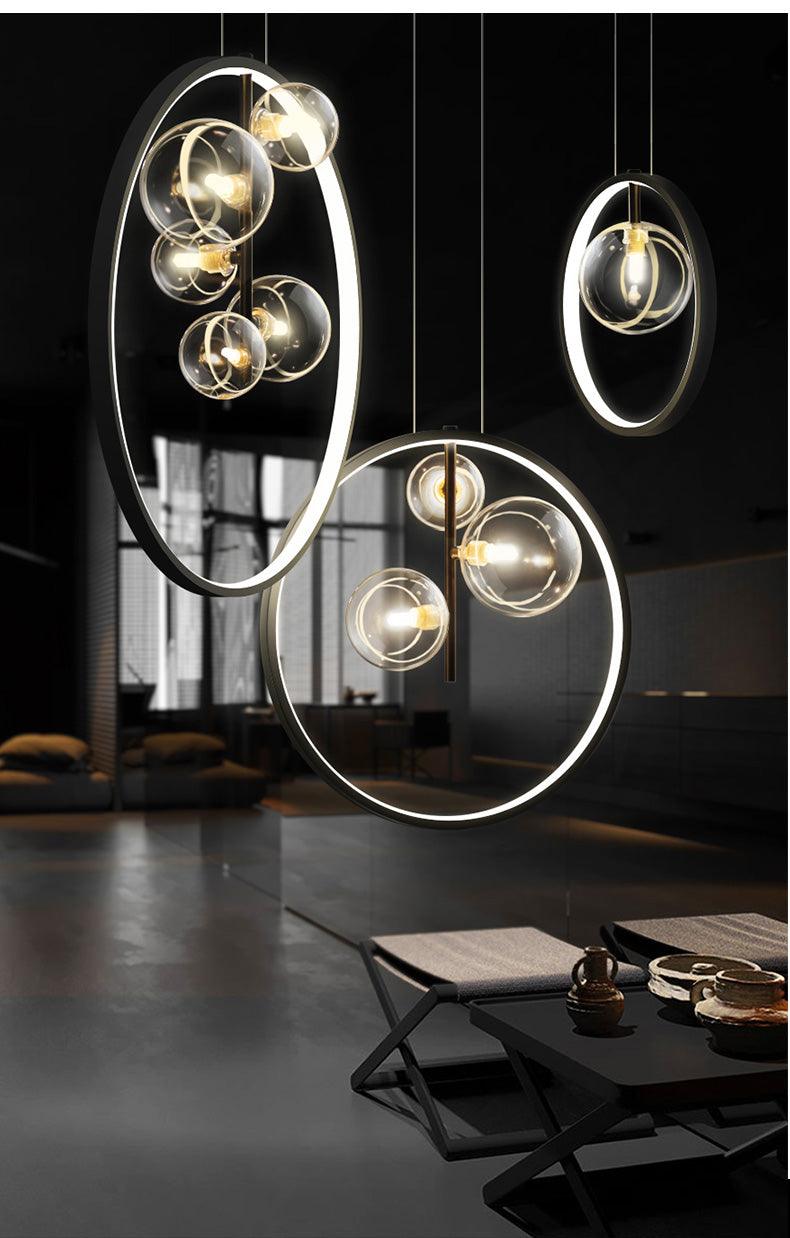 Nordic Glass Bubble Circular Pendant Lamps - Galastellar
