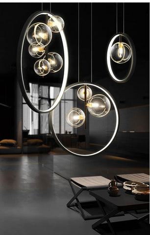 Nordic Glass Bubble Circular Pendant Lamps - Galastellar Nordic Glass Bubble Circular Pendant Lamps - Galastellar