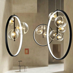 Nordic Glass Bubble Circular Pendant Lamps - Galastellar
