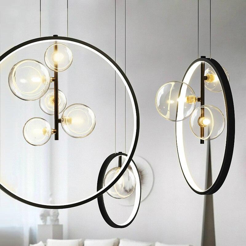 Nordic Glass Bubble Circular Pendant Lamps - Galastellar