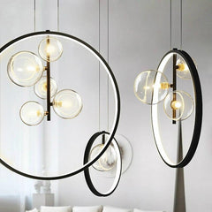 Nordic Glass Bubble Circular Pendant Lamps - Galastellar