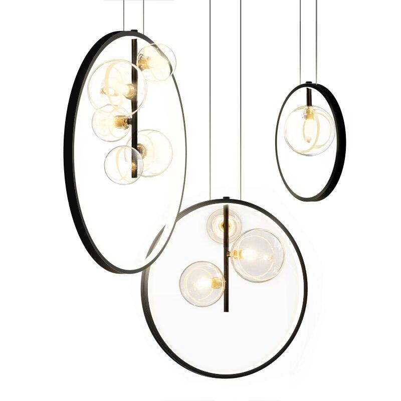 Nordic Glass Bubble Circular Pendant Lamps - Galastellar