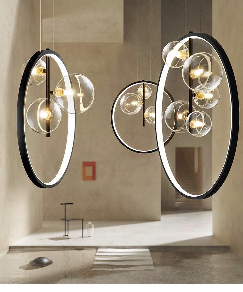 Nordic Glass Bubble Circular Pendant Lamps - Galastellar