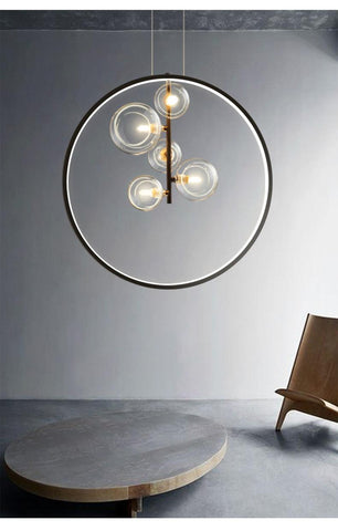 Nordic Glass Bubble Circular Pendant Lamps - Galastellar Nordic Glass Bubble Circular Pendant Lamps - Galastellar