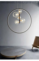 Nordic Glass Bubble Circular Pendant Lamps - Galastellar
