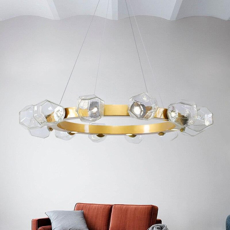 Nordic Irregular Round Glass Chandelier - Galastellar