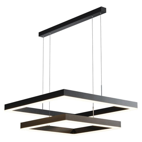 Nordic LED Black Square Chandelier - Galastellar