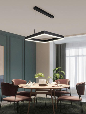 Nordic LED Black Square Chandelier - Galastellar Nordic LED Black Square Chandelier - Galastellar