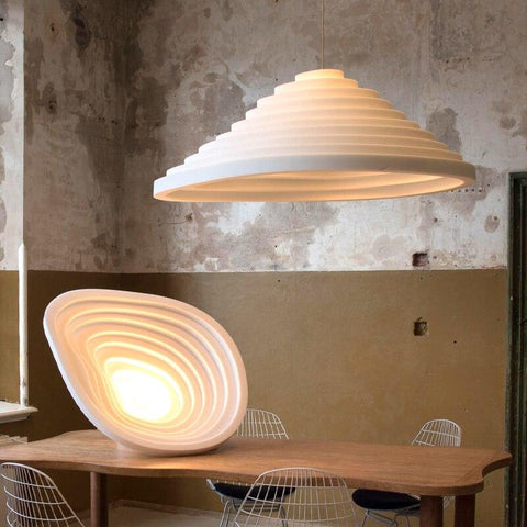 Nordic LED White Terraced Fields Chandelier - Galastellar Nordic LED White Terraced Fields Chandelier - Galastellar