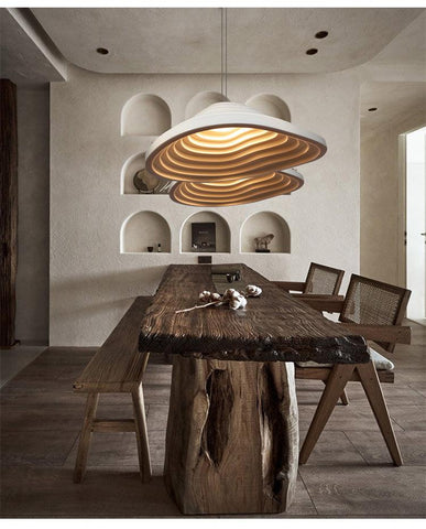 Nordic LED White Terraced Fields Chandelier - Galastellar Nordic LED White Terraced Fields Chandelier - Galastellar