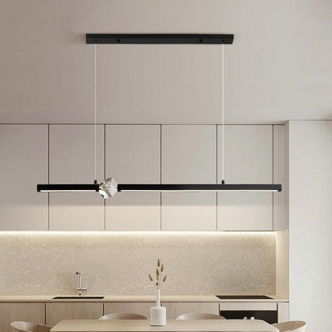 Nordic Long Strip Crystal LED Pendant Lamp - Galastellar Nordic Long Strip Crystal LED Pendant Lamp - Galastellar