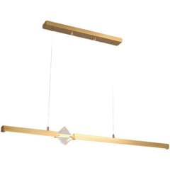 Nordic Long Strip Crystal LED Pendant Lamp - Galastellar