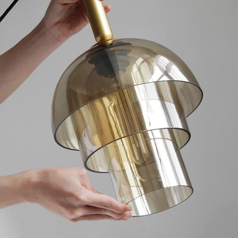 Nordic Luxury Cognac LED Pendant Lamp - Galastellar Nordic Luxury Cognac LED Pendant Lamp - Galastellar
