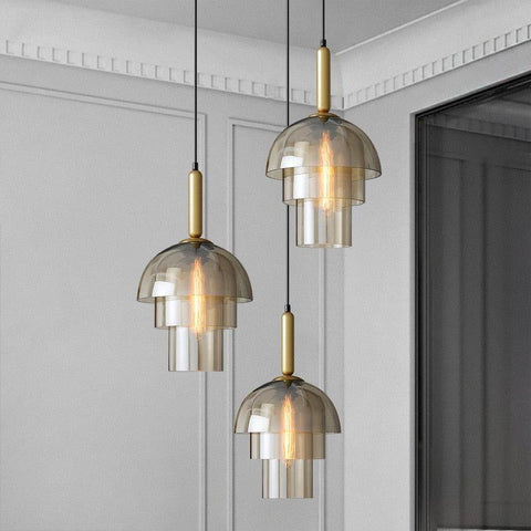 Nordic Luxury Cognac LED Pendant Lamp - Galastellar Nordic Luxury Cognac LED Pendant Lamp - Galastellar