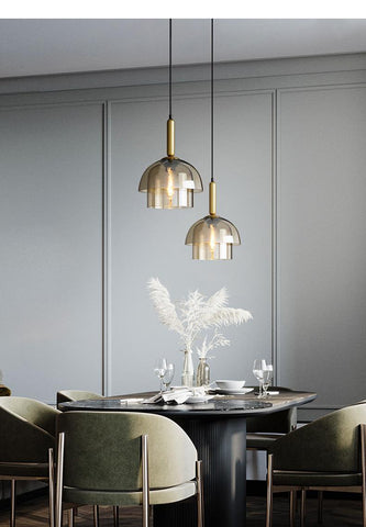 Nordic Luxury Cognac LED Pendant Lamp - Galastellar Nordic Luxury Cognac LED Pendant Lamp - Galastellar