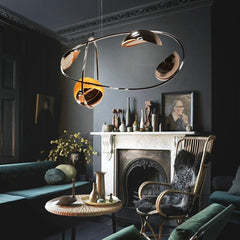 Nordic Novelty LED Dark Brown Restaurant Stainless Steel Chandelier - Galastellar