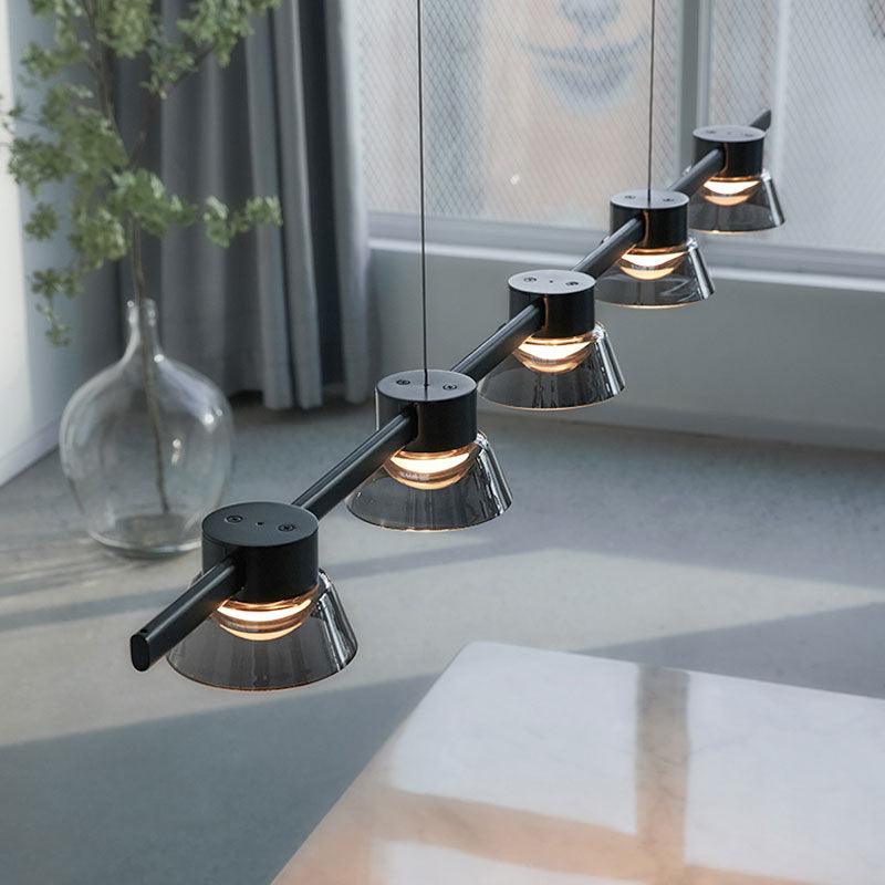 Nordic Novelty LED Smoke Gray Glass Hanging Lights - Galastellar