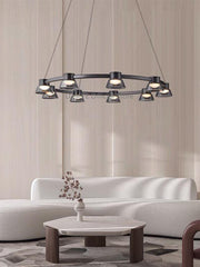 Nordic Novelty LED Smoke Gray Glass Hanging Lights - Galastellar
