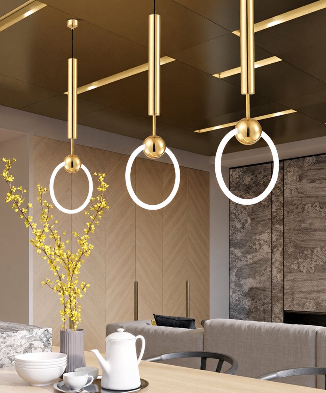 Nordic Simple LED Chandelier Hanging Lamp - Galastellar