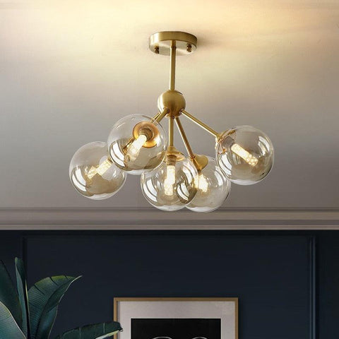 Nordic Simplicity Copper Ceiling Chandelier - Galastellar Nordic Simplicity Copper Ceiling Chandelier - Galastellar