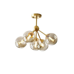 Nordic Simplicity Copper Ceiling Chandelier - Galastellar