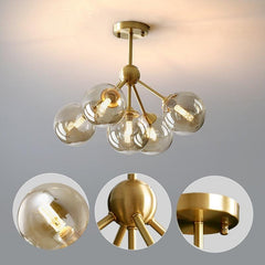 Nordic Simplicity Copper Ceiling Chandelier - Galastellar