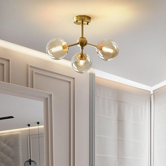 Nordic Simplicity Copper Ceiling Chandelier - Galastellar