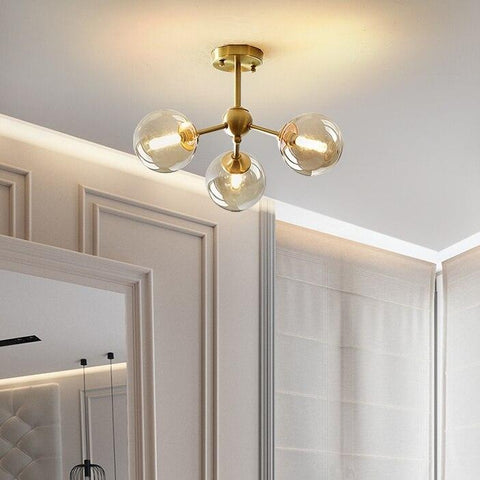 Nordic Simplicity Copper Ceiling Chandelier - Galastellar Nordic Simplicity Copper Ceiling Chandelier - Galastellar