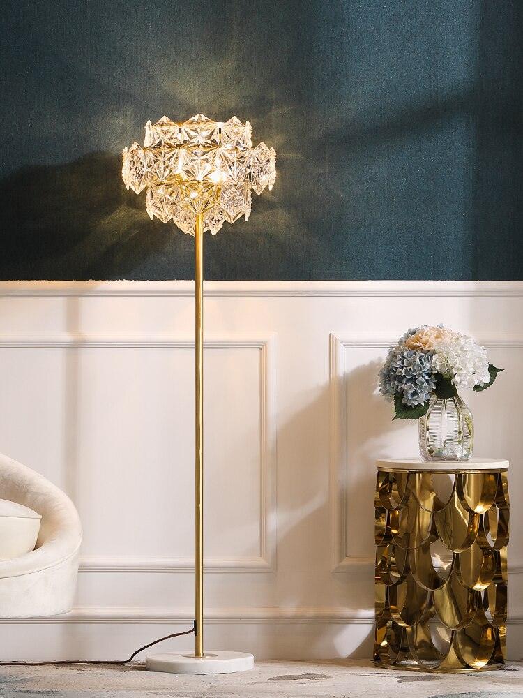 Nordic Villa Luxury LED Crystal Floor Lamp - Galastellar